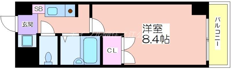 リベルタ―(1K/4階)の間取り写真