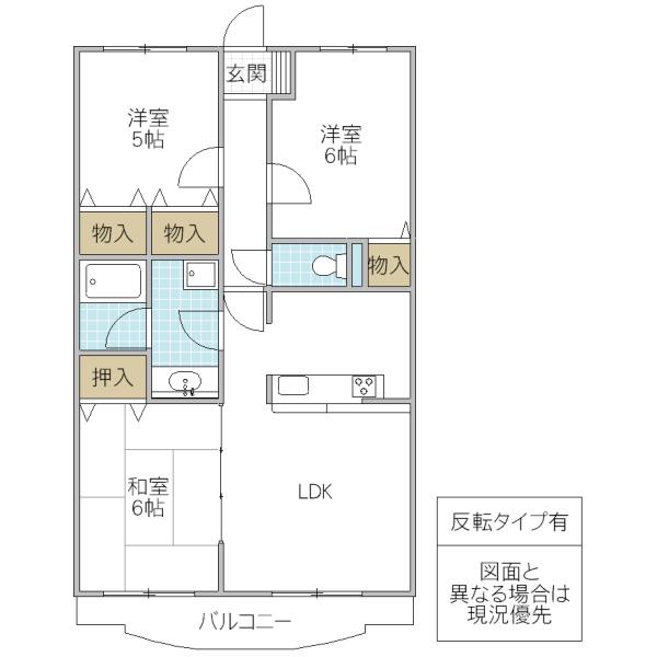 T・グラディオマンション(3LDK/1階)の間取り写真