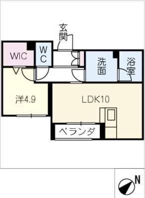 シャーメゾンボスコルーチェ(1LDK/2階)の間取り写真