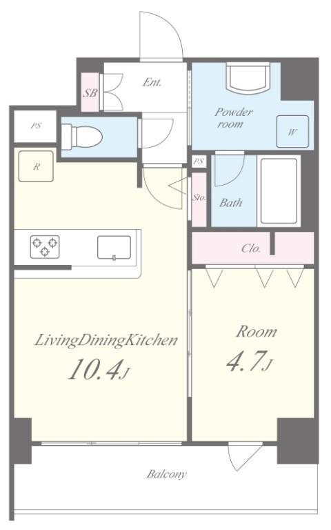 NOUVELLE MAISON YAMAYAIIヌーベルメゾンヤマヤ(1LDK/5階)の間取り写真