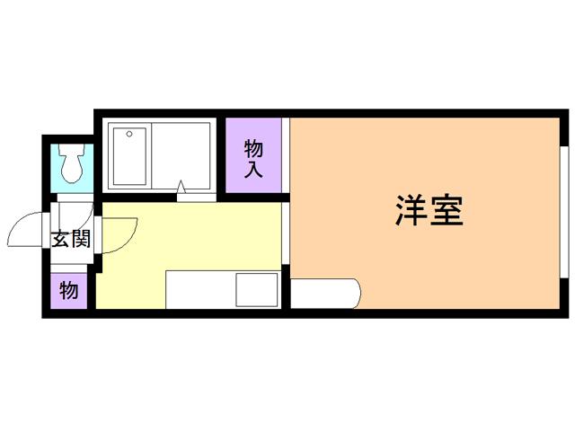 プラザマンション水元(ワンルーム/2階)の間取り写真