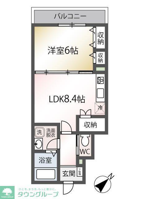 東京メトロ東西線 浦安駅(千葉) 徒歩25分 2階建 築2年(1LDK/1階)の間取り写真