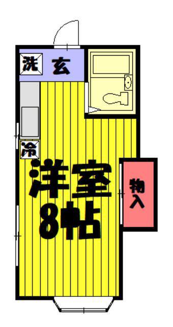 エスコーポ(ワンルーム/2階)の間取り写真