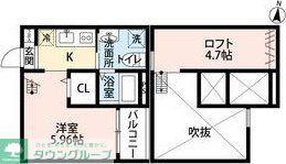 CASTELLO CHIAVEカストロキアー(1K/2階)の間取り写真
