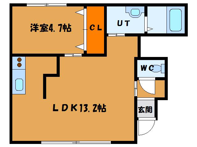 サンフォレスト(1LDK/1階)の間取り写真