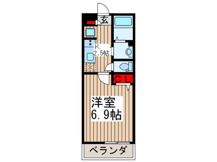 SOLEIL.V(1K/1階)の間取り写真