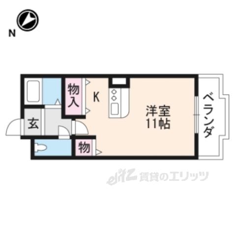 スペースアジョンス(1K/2階)の間取り写真