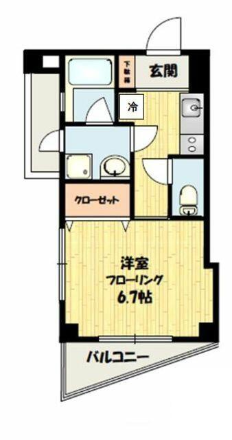 CSハウス(1K/2階)の間取り写真