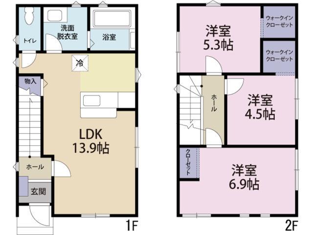 LORBEER(3LDK/1階)の間取り写真