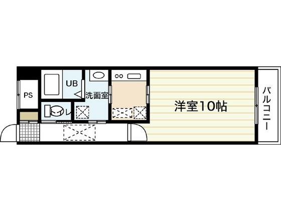 小町Fビル(1K/5階)の間取り写真
