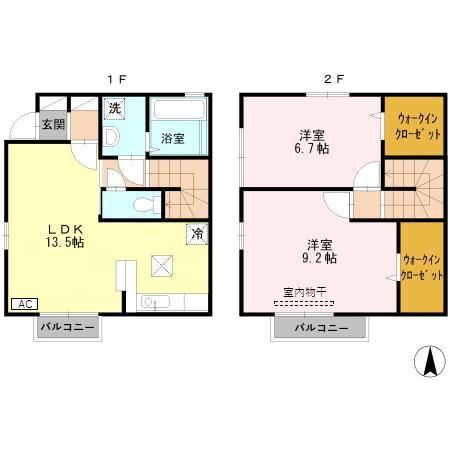WIT NANAI(2LDK/1階)の間取り写真