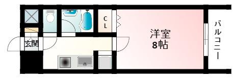 フェニックス穂波(1K/2階)の間取り写真