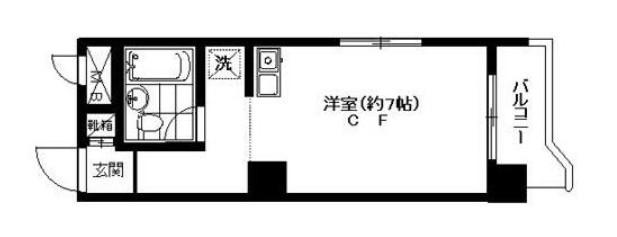 佐竹マンション(ワンルーム/4階)の間取り写真