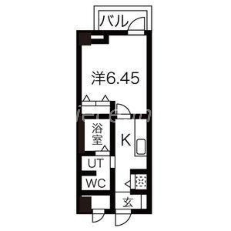 フォレスタ長居(1K/2階)の間取り写真