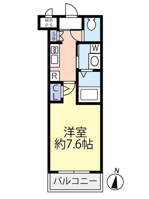 グランヴァン多摩川(1K/2階)の間取り写真