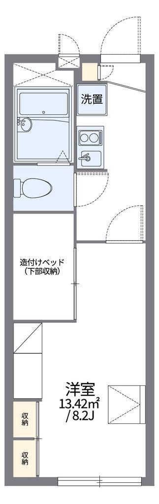 レオパレス幸良(1K/1階)の間取り写真