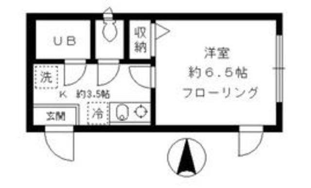 ライヒハウゼ(1K/1階)の間取り写真