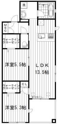 SEASON TERRACE(2LDK/2階)の間取り写真