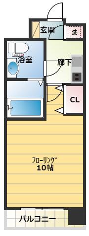 PHOENIX難波イースト(1K/11階)の間取り写真