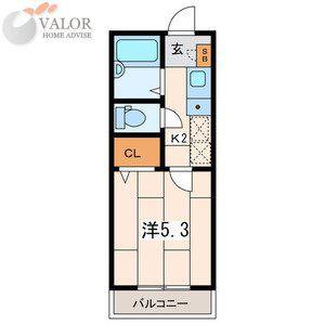 ステーションヴィラ大口II(1K/2階)の間取り写真