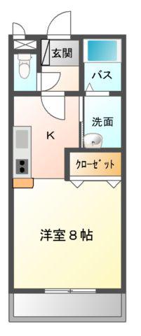 福寿ガーデン新山口(ワンルーム/3階)の間取り写真
