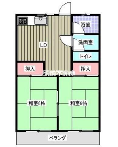 コーポ西田(2DK/3階)の間取り写真