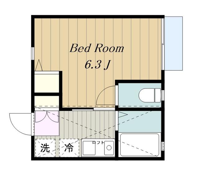コンフォート百合ヶ丘壱番館(1K/2階)の間取り写真