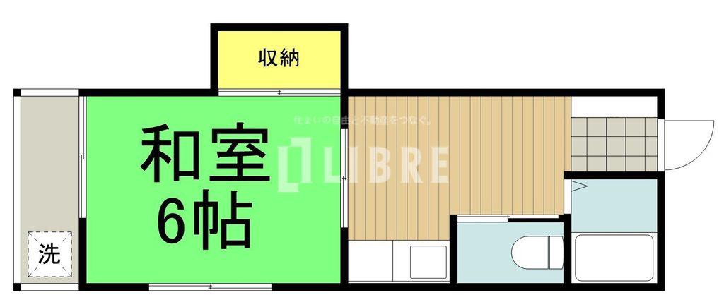 コーポむとう(1DK/2階)の間取り写真