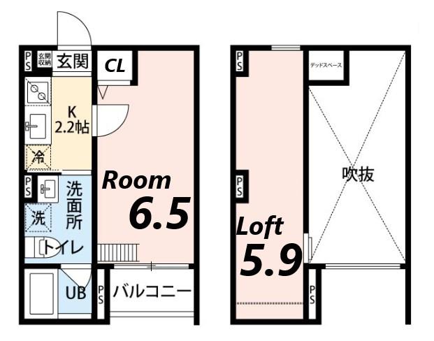 サクシード長洲東(1K/1階)の間取り写真