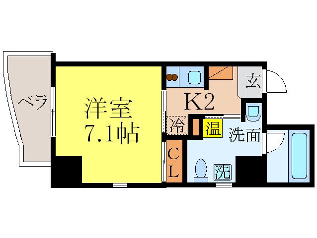 M&Y 上前津(1K/6階)の間取り写真