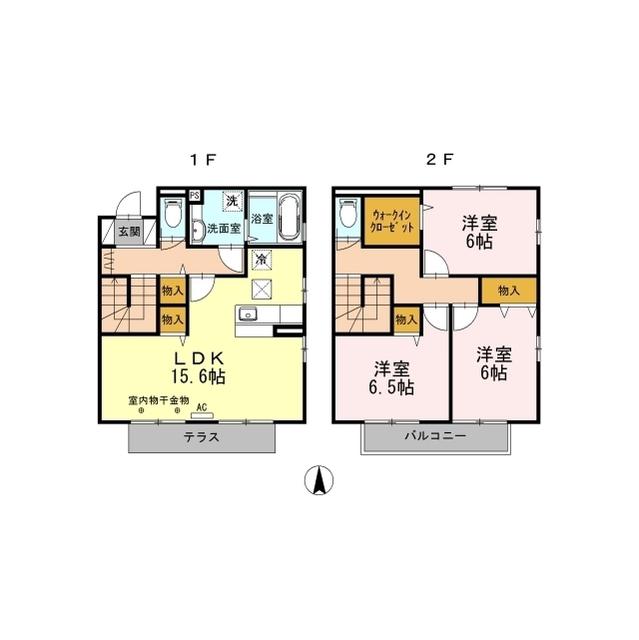 D-ROOM ウェルカムコートY&R(3LDK/1階)の間取り写真