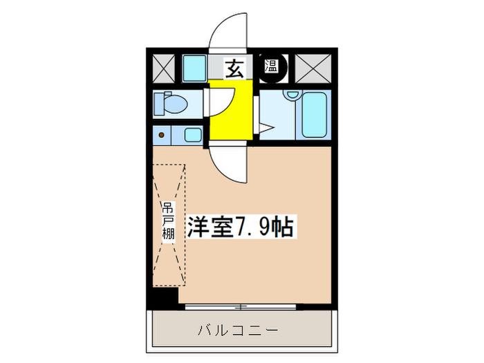 田沢ビル(ワンルーム/6階)の間取り写真
