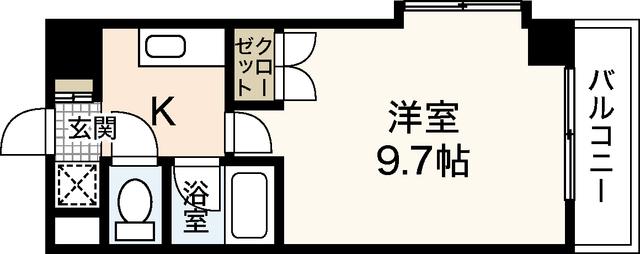 VILLA大芝(1K/3階)の間取り写真