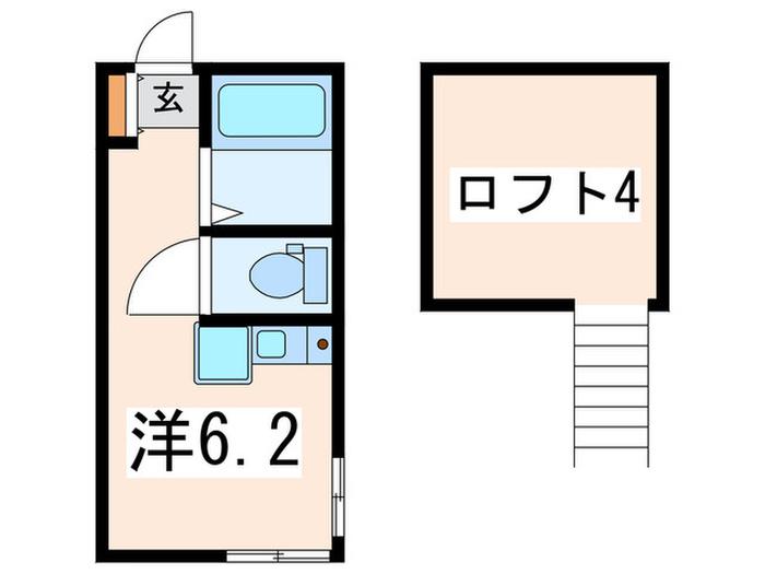 カサベルテ西戸部(ワンルーム/1階)の間取り写真