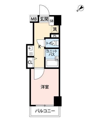 マイナビSTAYミライエ東池袋2丁目(1K/10階)の間取り写真