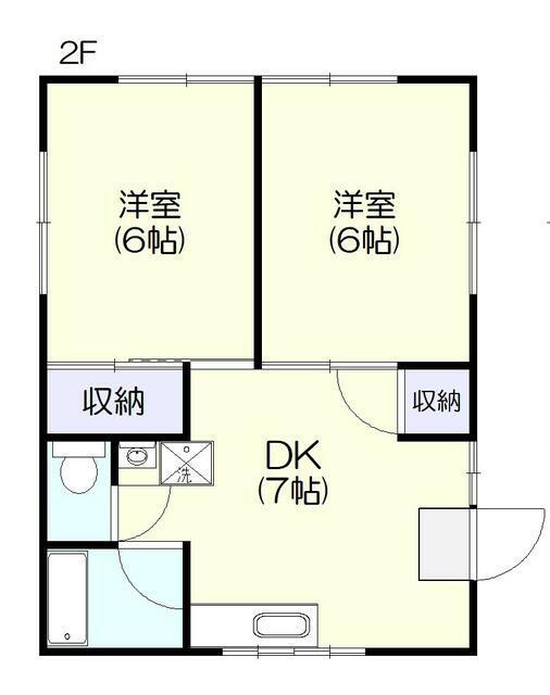 ネクサス東郷(2DK/2階)の間取り写真