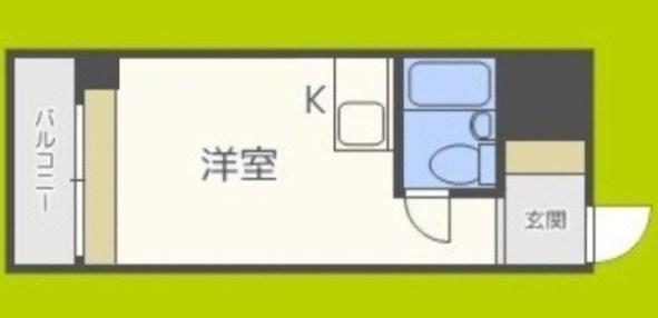 ライオンズマンション新大阪第5(ワンルーム/13階)の間取り写真