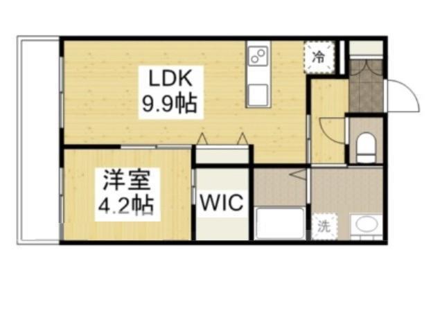 クロワゾン(1LDK/2階)の間取り写真