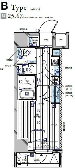 メインステージ東上野(1K/3階)の間取り写真