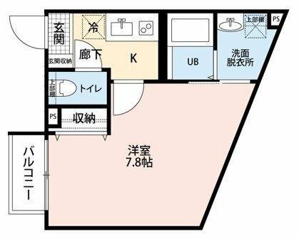 JEUNESSE5(1K/3階)の間取り写真