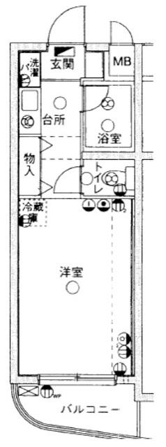 菱和パレス池袋本町(ワンルーム/2階)の間取り写真