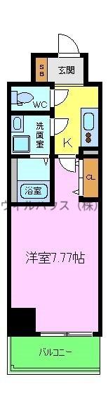 FREEDOM RESIDENCE 松原上田1号館(1K/7階)の間取り写真