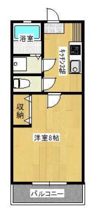 パルハイム99(1K/1階)の間取り写真