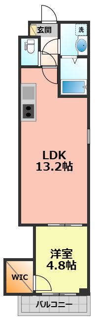 ジーメゾン名古屋楠ルミナス(1LDK/3階)の間取り写真