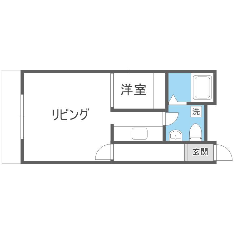 SEAGULL N208(1DK/2階)の間取り写真