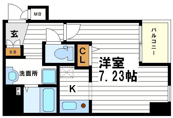 ダイドーメゾン大阪本町イースト(1K/9階)の間取り写真