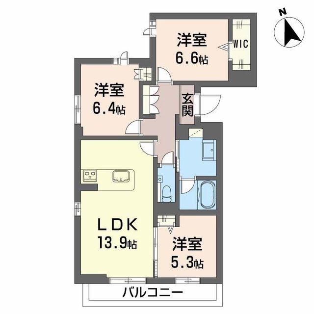 LIEN(3LDK/3階)の間取り写真