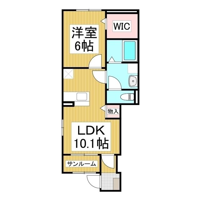 ファビオネスト駒沢(1LDK/1階)の間取り写真
