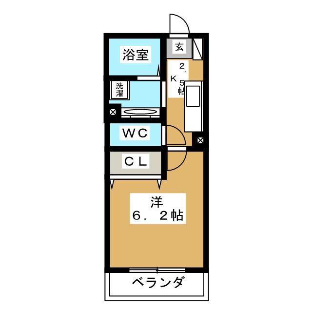 オデッサ浦安(1K/3階)の間取り写真