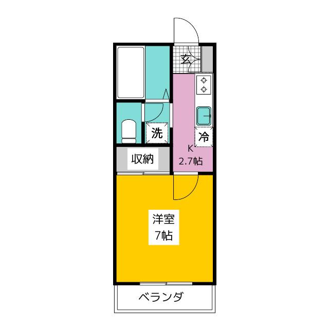 ドルチェ荻窪(1K/2階)の間取り写真